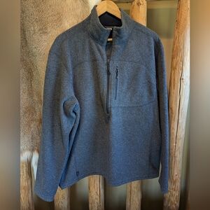Gander Mountain Gray Quarter-Zip Fleece Pullover, Size L